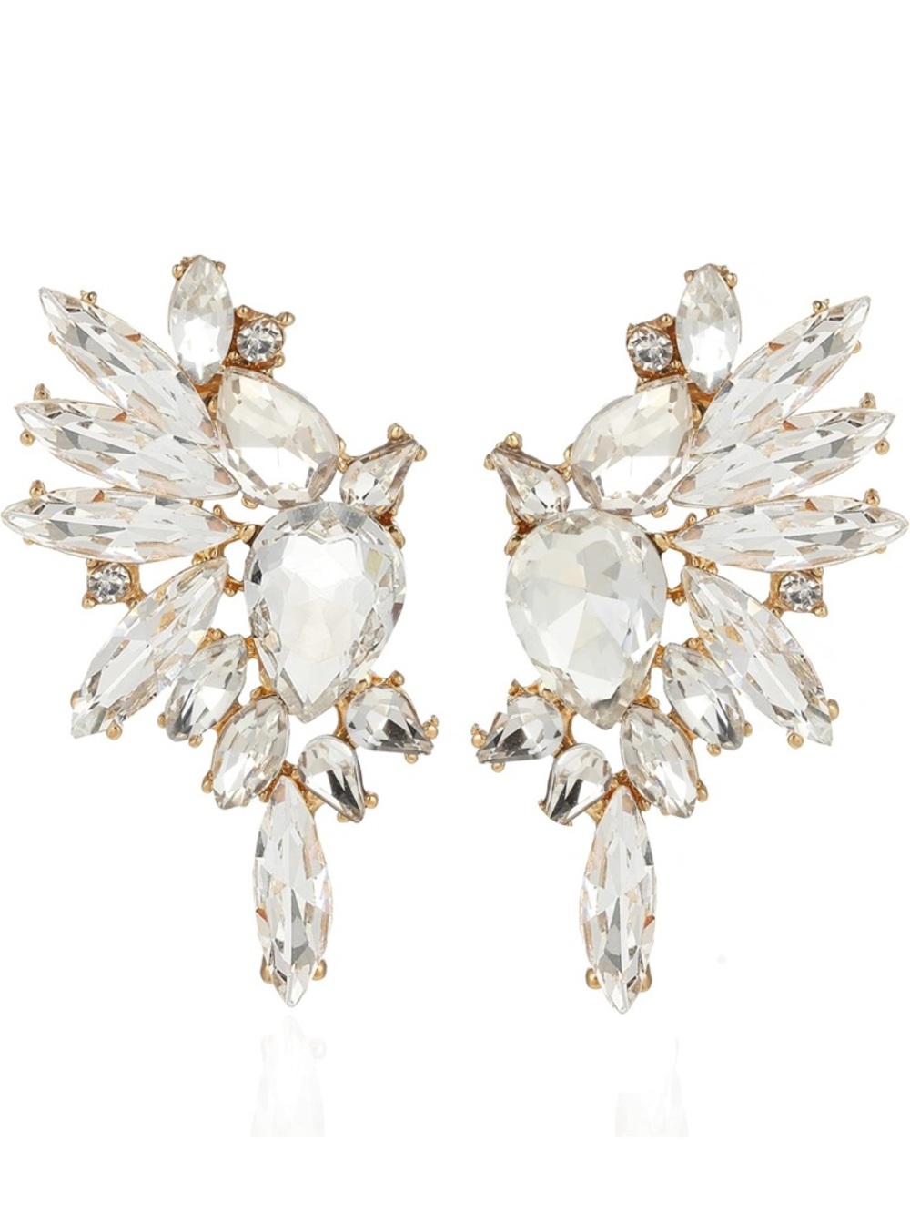 Vintage Rhinestone Statement Earrings for Women